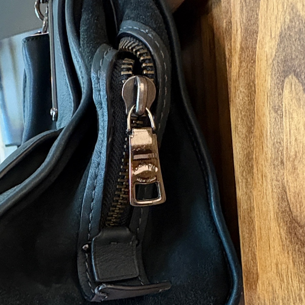Coach Dark Teal Leather Satchel - Picture 16 of 16